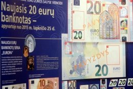 Į apyvartą išleidžiami naujo nominalo 20 eurų banknotai