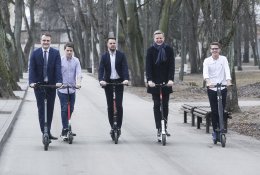 Vilniuje pristatyta nauja elektrinių paspirtukų dalijimosi paslauga