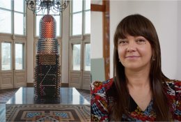Į Gineso rekordų knygą patekusi menininkė Agnė Kišonaitė: kūrė lūpdažių bokštą