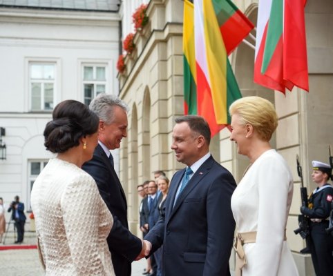 G.Nausėdos susitikimas su Lenkijos prezidentu 1