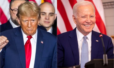 D. Trumpas priėmė J. Bideno iššūkį susigrumti per debatus