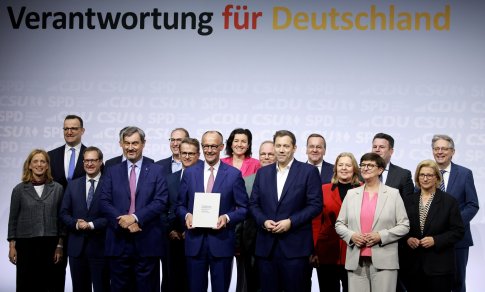 Trys Vokietijos partijos pasirašė koalicijos sutartį