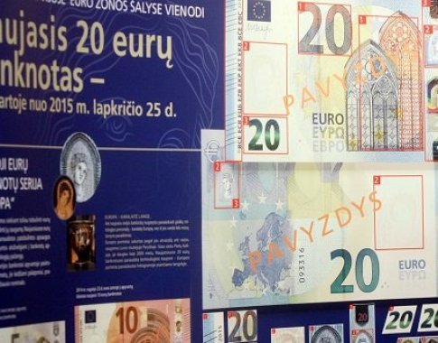 Į apyvartą išleidžiami naujo nominalo 20 eurų banknotai