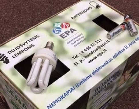 Seni elementai ir lemputės bus surenkamos iš namų