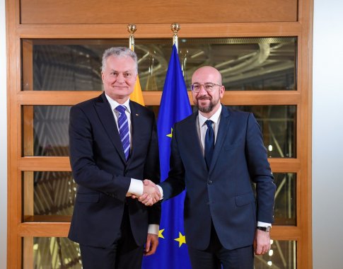 G. Nausėda po susitikimo su EVT pirmininku: esame išgirsti ir Lietuvos aktualijos suprantamos G. Nausėda po susitikimo su EVT pirmininku: esame išgirsti ir Lietuvos aktualijos suprantamos