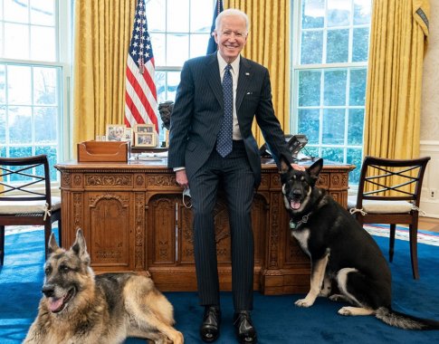 J. Bideno šunys Baltuosiuose rūmuose nepritapo