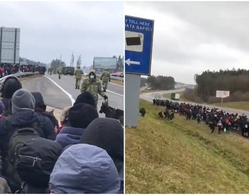 Lenkijos pasienyje bręsta šturmas: iš Baltarusijos pasiekė tūkstantinė migrantų kolona (papildyta) Lenkijos pasienyje bręsta šturmas: iš Baltarusijos pasiekė tūkstantinė migrantų kolona (papildyta)