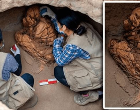 Neįprastas radinys: archeologai Peru aptiko supančiotą mumiją