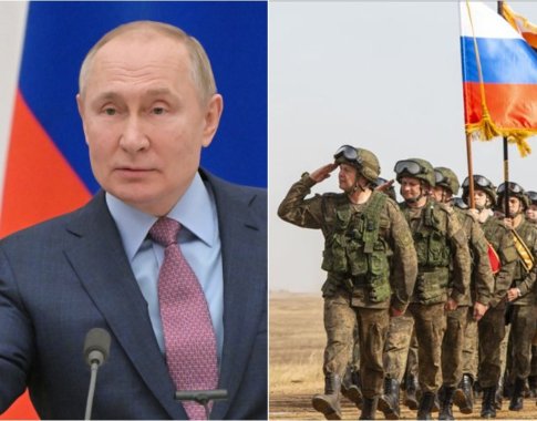 V. Putinas įvedė karius į Ukrainą, bet apkaltino ją pačią „žaibiško karo“ rengimu V. Putinas įvedė karius į Ukrainą, bet apkaltino ją pačią „žaibiško karo“ rengimu