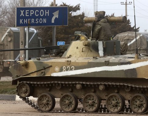 Rusijos pajėgos užėmė Ukrainos Chersono miestą Rusijos pajėgos užėmė Ukrainos Chersono miestą