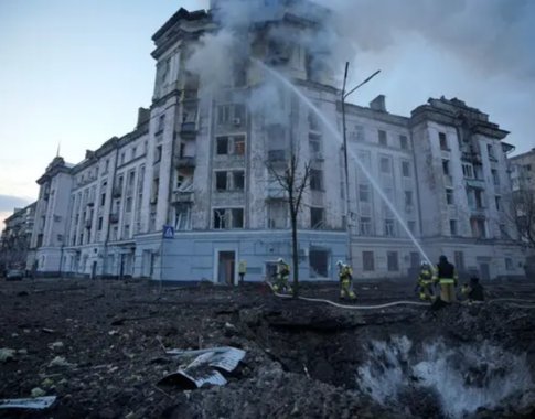 Ukrainos sostinės Kyjivo centre aidėjo sprogimai