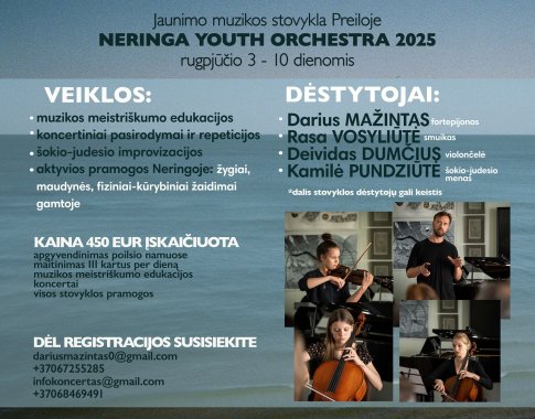 Jaunimo muzikos stovykla Neringoje kviečia į kūrybinį vasaros nuotykį Jaunimo muzikos stovykla Neringoje kviečia į kūrybinį vasaros nuotykį