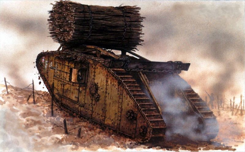 Kambrė mūšyje dalyvavo tankai „Patinai“ ir „Patelės“