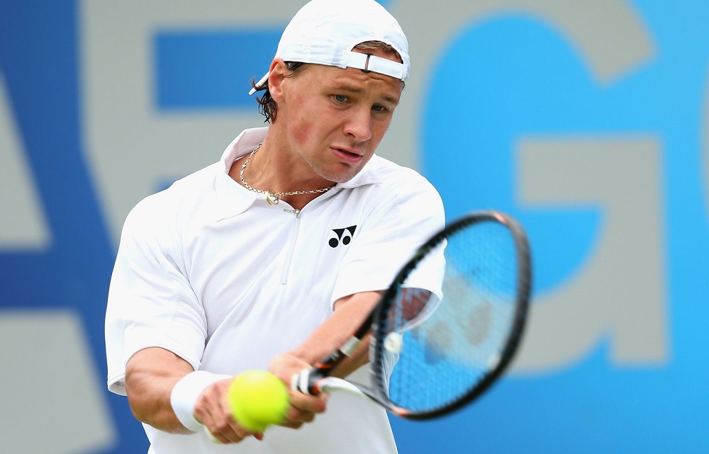 Tenisininkas R. Berankis Katare nugalėjo 22-ąją pasaulio raketę