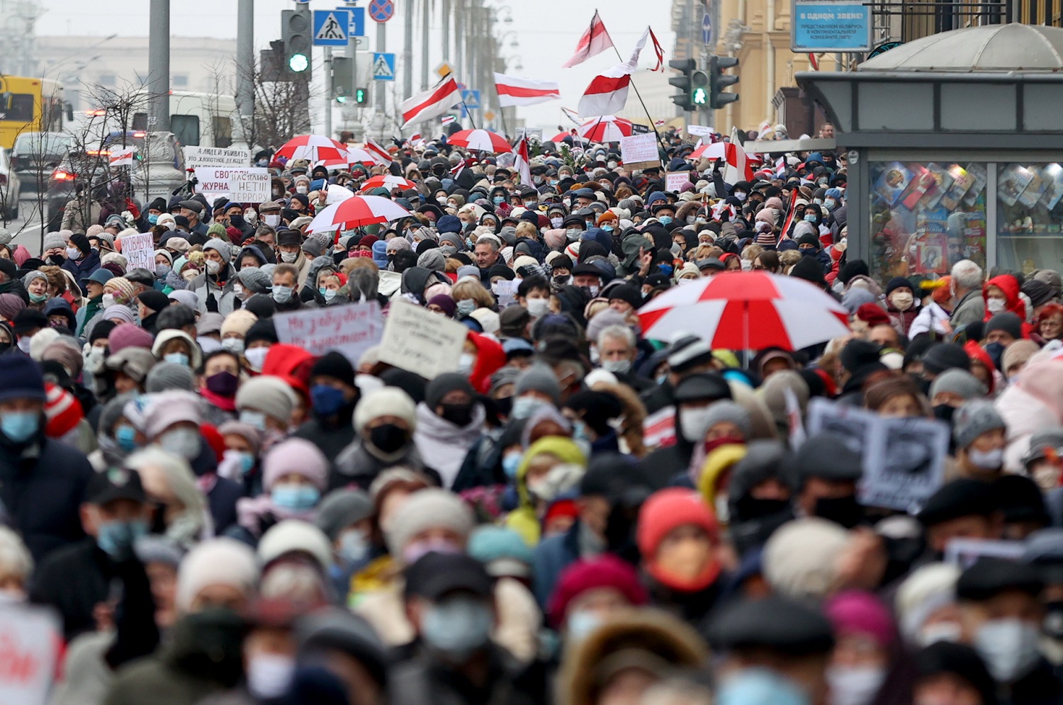 Baltarusijoje protestai prieš A. Lukašenką tęsiasi jau 100 dienų