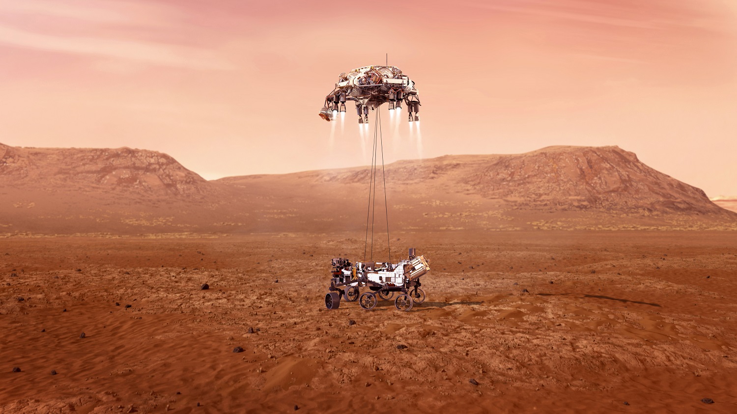 NASA marsaeigis „Perseverance“ sėkmingai nusileido Raudonojoje planetoje