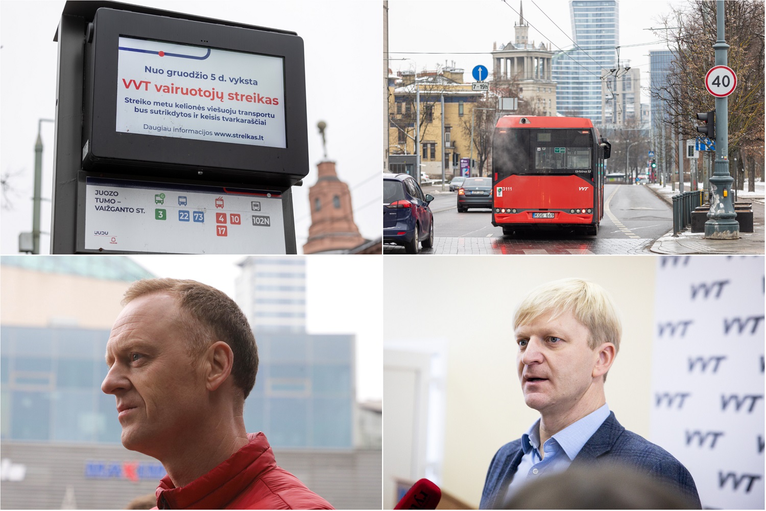 Savaitgalį „Vilniaus viešojo transporto“ vadovybė ir profsąjunga sutarimo nerado: streikas tęsis toliau Savaitgalį „Vilniaus viešojo transporto“ vadovybė ir profsąjunga sutarimo nerado: streikas tęsis toliau