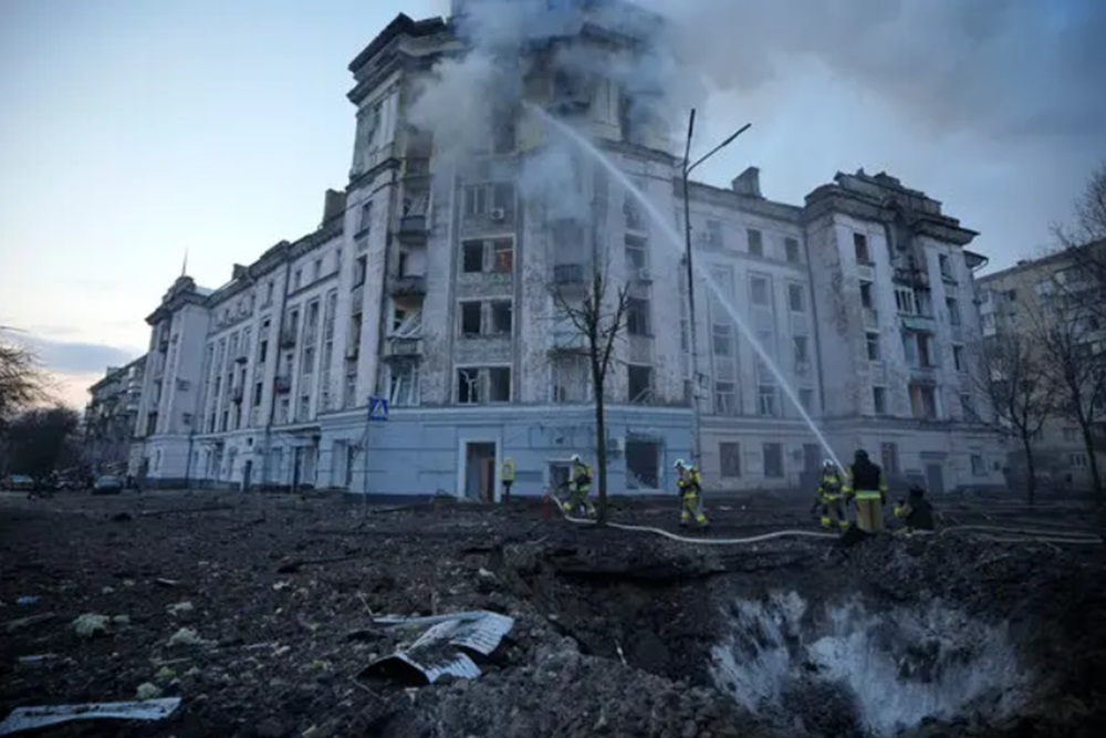 Ukrainos sostinės Kyjivo centre aidėjo sprogimai