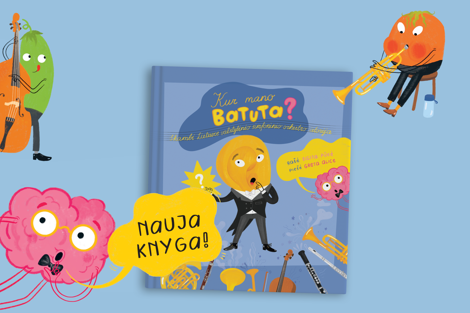 LVSO Vilniaus knygų mugėje pristato pirmąją edukacinę knygelę vaikams „Kur mano batuta?“